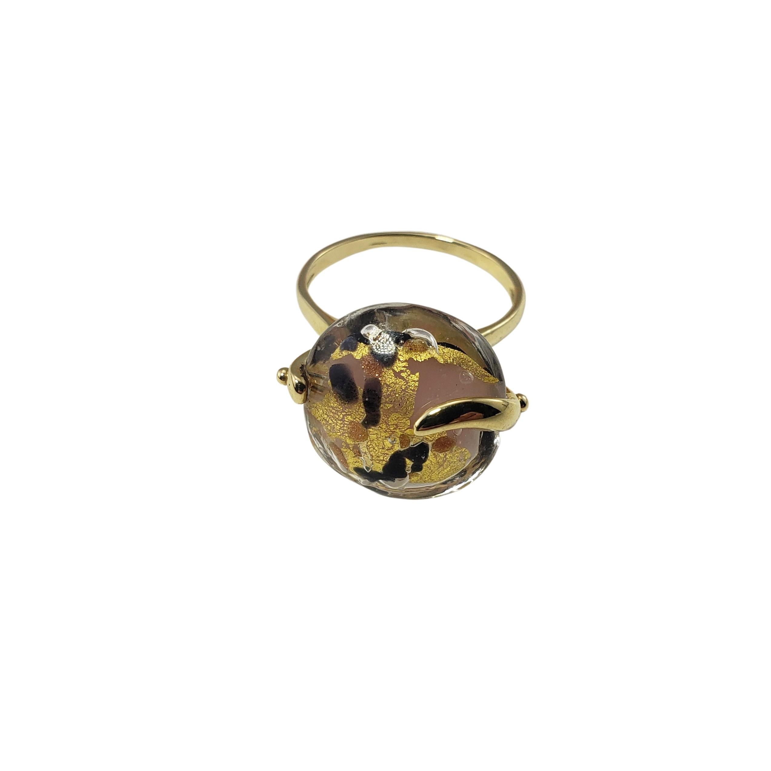 14 Karat Yellow Gold and Glass Stone Ring Size 8-

This lovely ring features one iridescent glass stone set in beautifully detailed 14K yellow gold.  Top of ring measures 15 mm.  Shank:  2 mm.

Size: 8

Weight:  3.0 dwt./  4.8  gr.

Tested for 14K