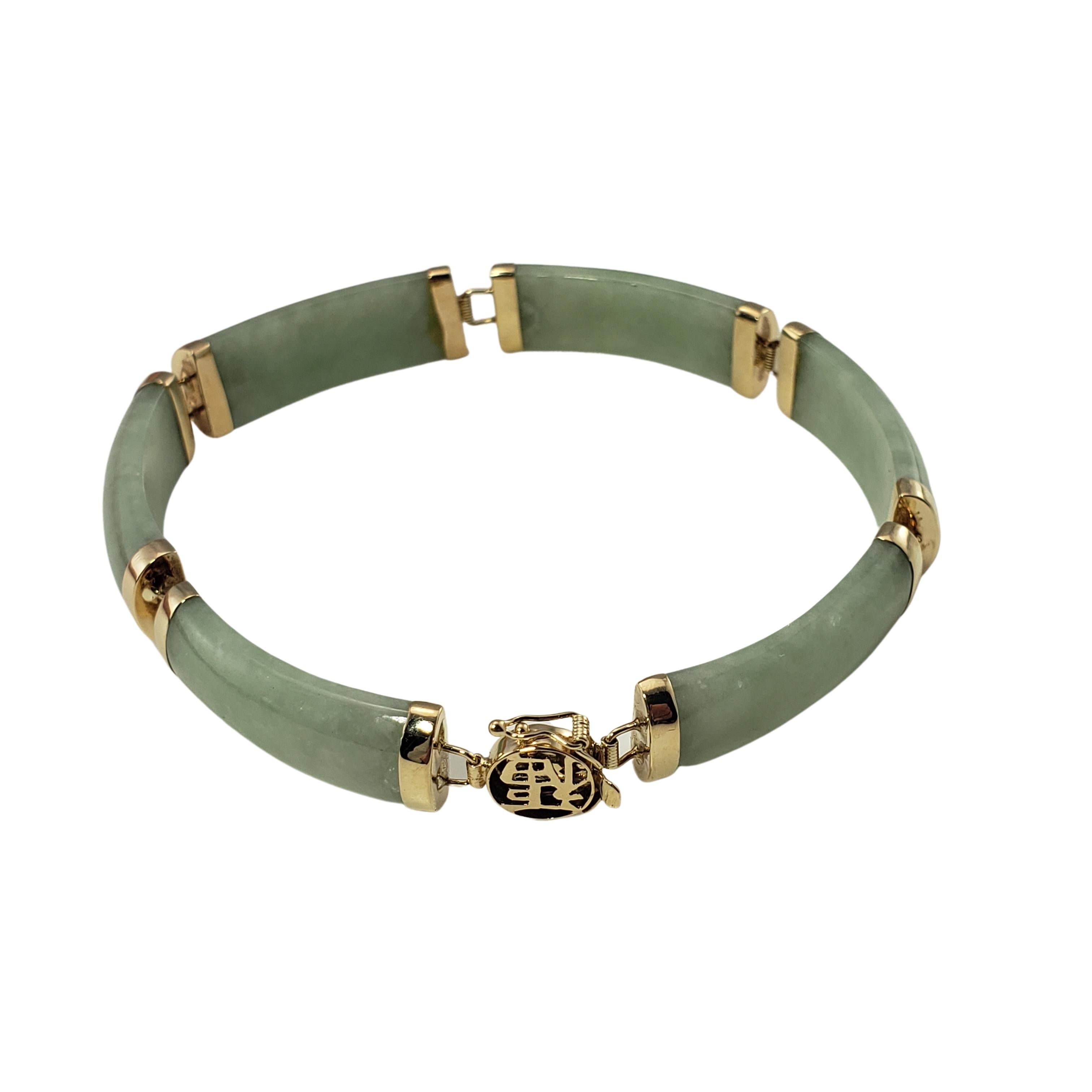 yellow gold jade bracelet