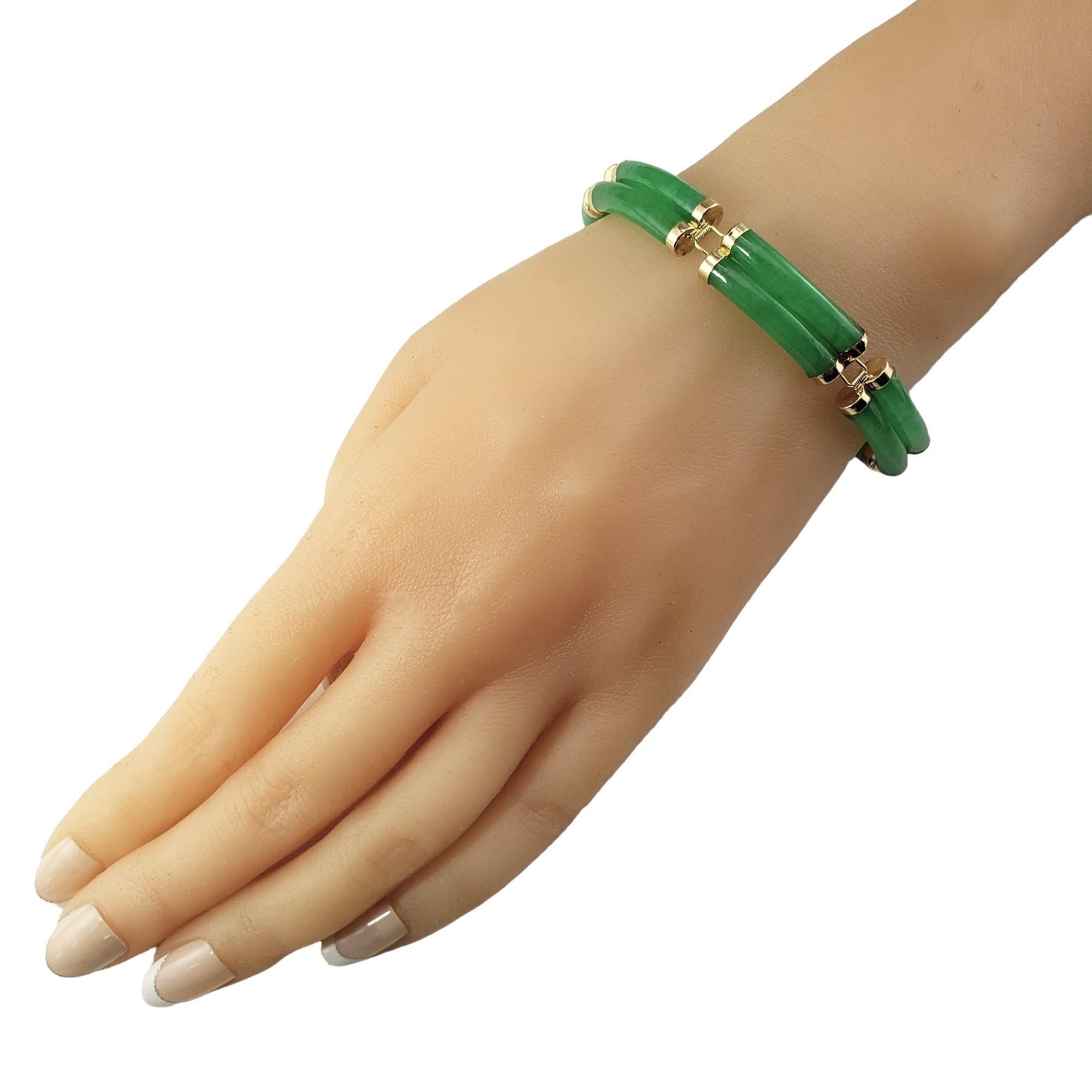 14 Karat Gelbgold und Jade-Armband JAGi zertifiziert #15761 2
