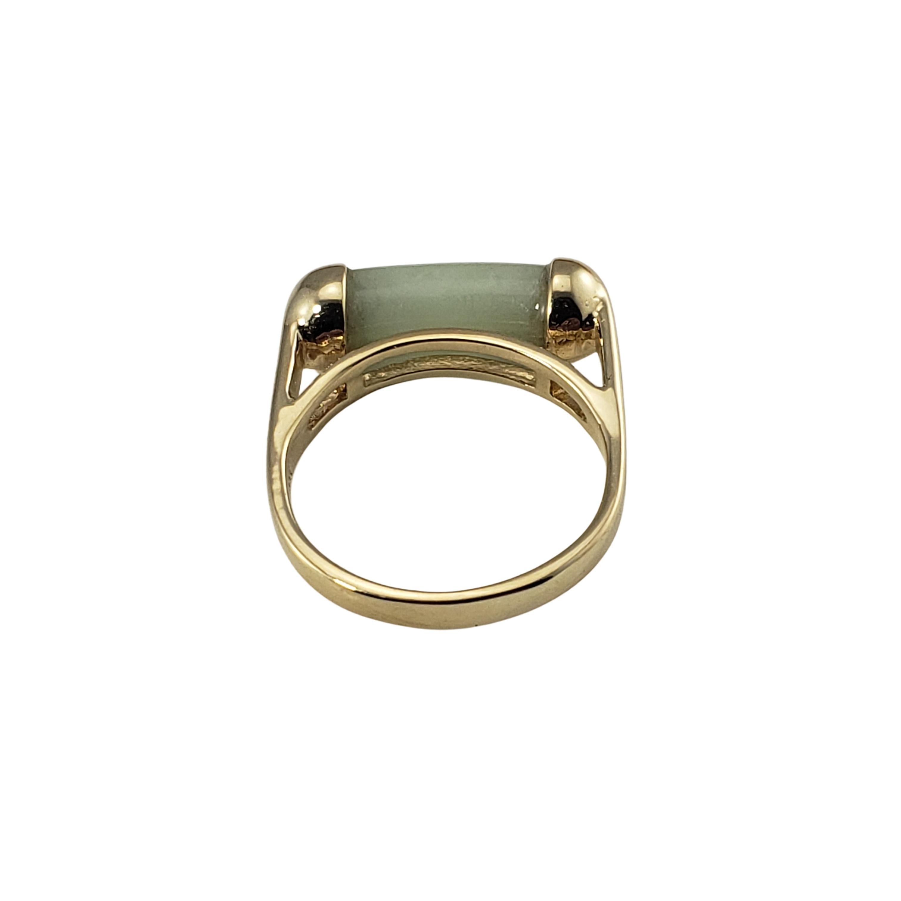 Women's 14 Karat Yellow Gold and Jade Ring