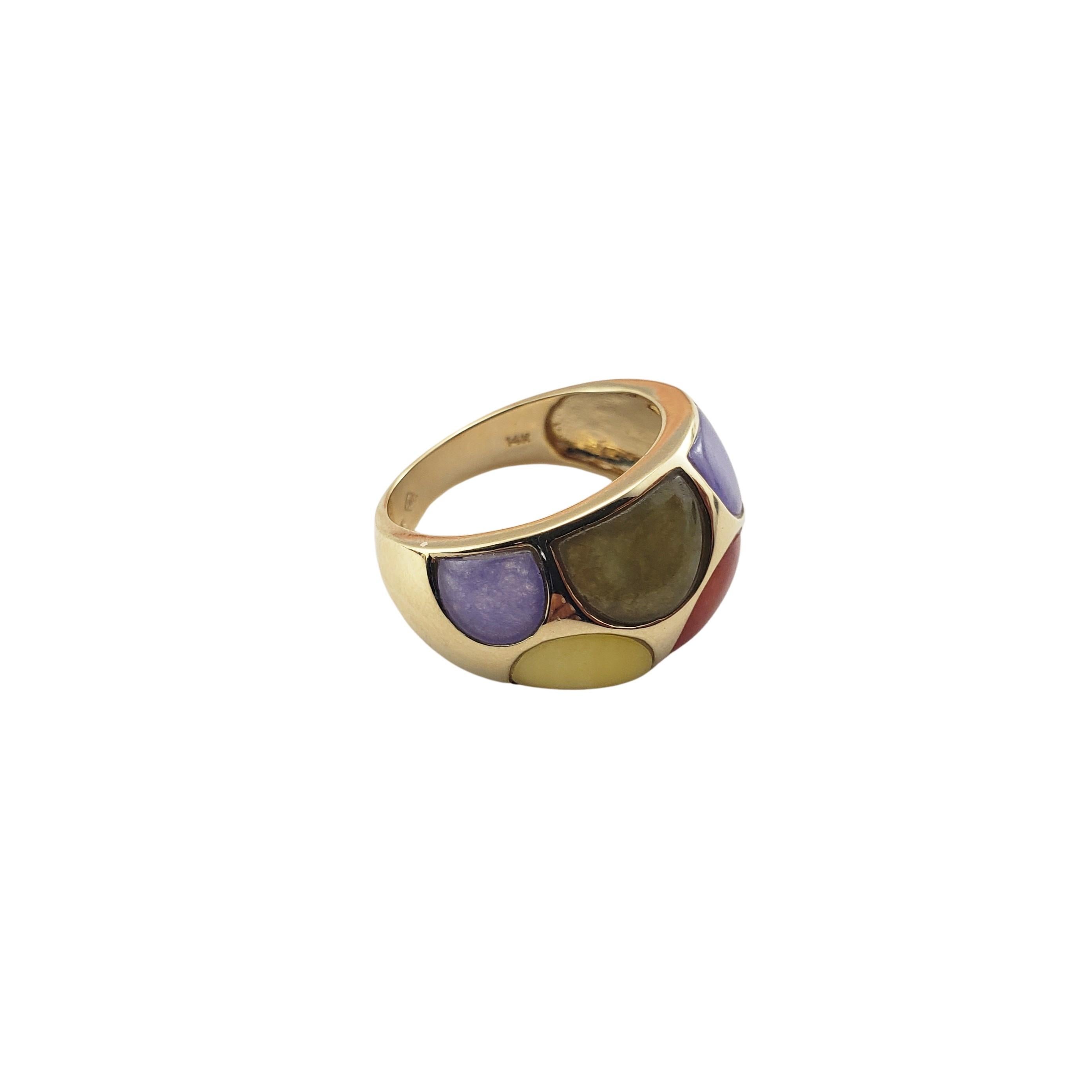 Women's 14 Karat Yellow Gold and Jade Ring