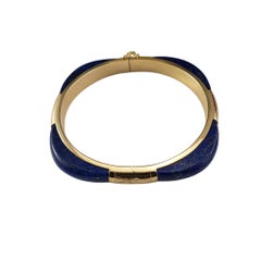 Armreif aus 14 Karat Gelbgold und Lapislazuli #21343