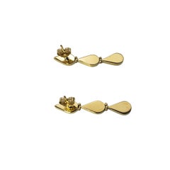 14 Karat Yellow Gold and Lapis Lazuli Dangle Earrings