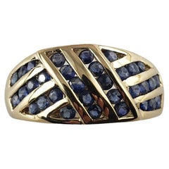 Vintage 14 Karat Yellow Gold and Natural Sapphire Ring Size 5.25 #14651