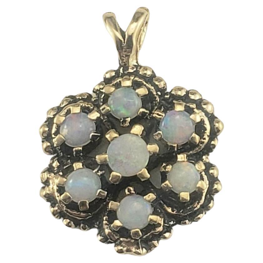 14 Karat Yellow Gold and Opal Pendant #16742 For Sale