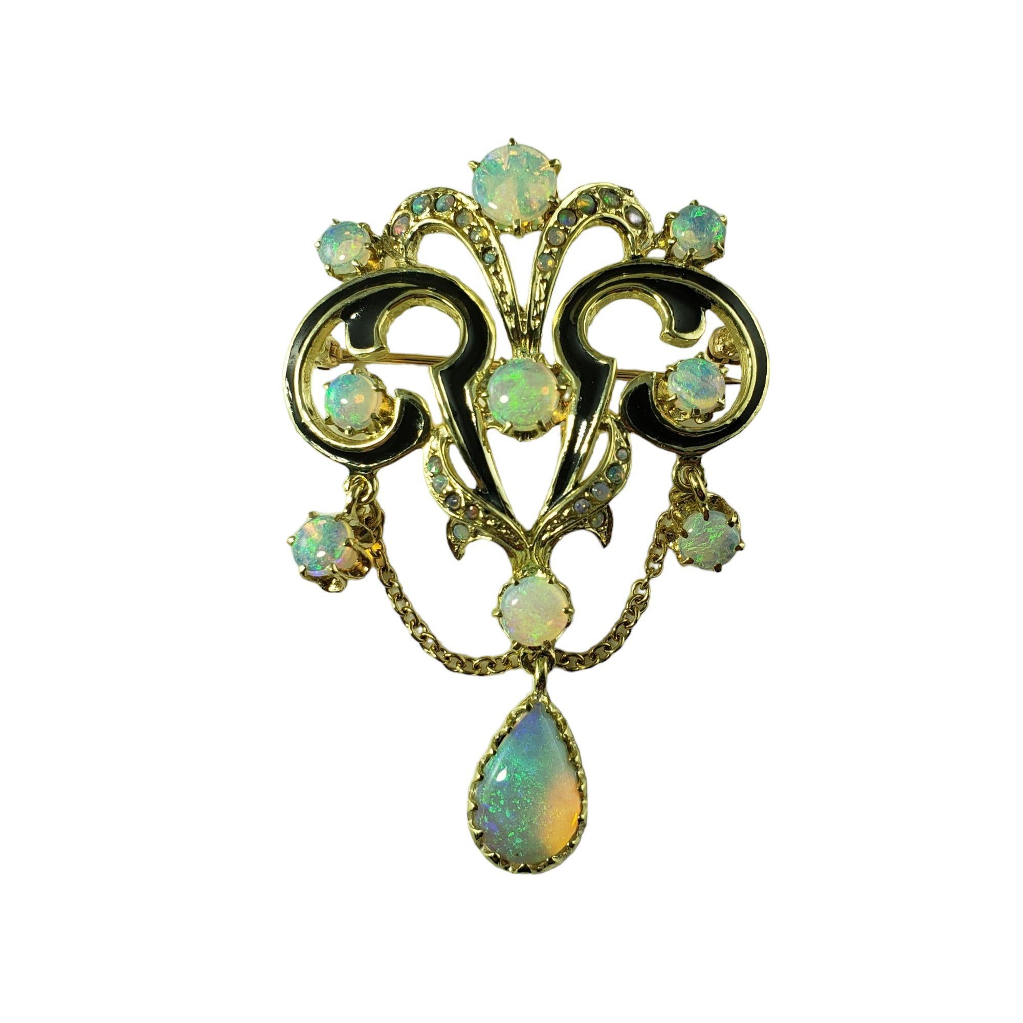 14 Karat Yellow Gold and Opal Pin/Pendant In Good Condition For Sale In Washington Depot, CT