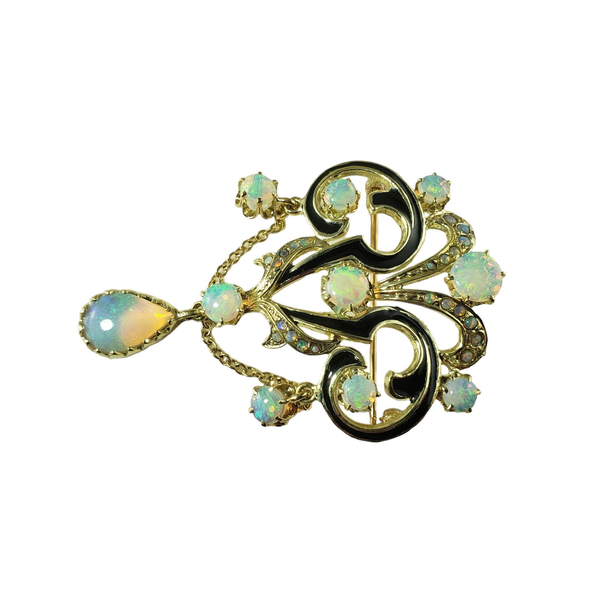 Women's 14 Karat Yellow Gold and Opal Pin/Pendant For Sale