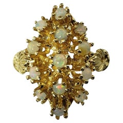  14 Karat Gelbgold und Opal Ring Größe 6,75 #15505