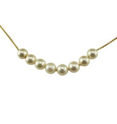 Collana in oro giallo 14 carati e perle #17093