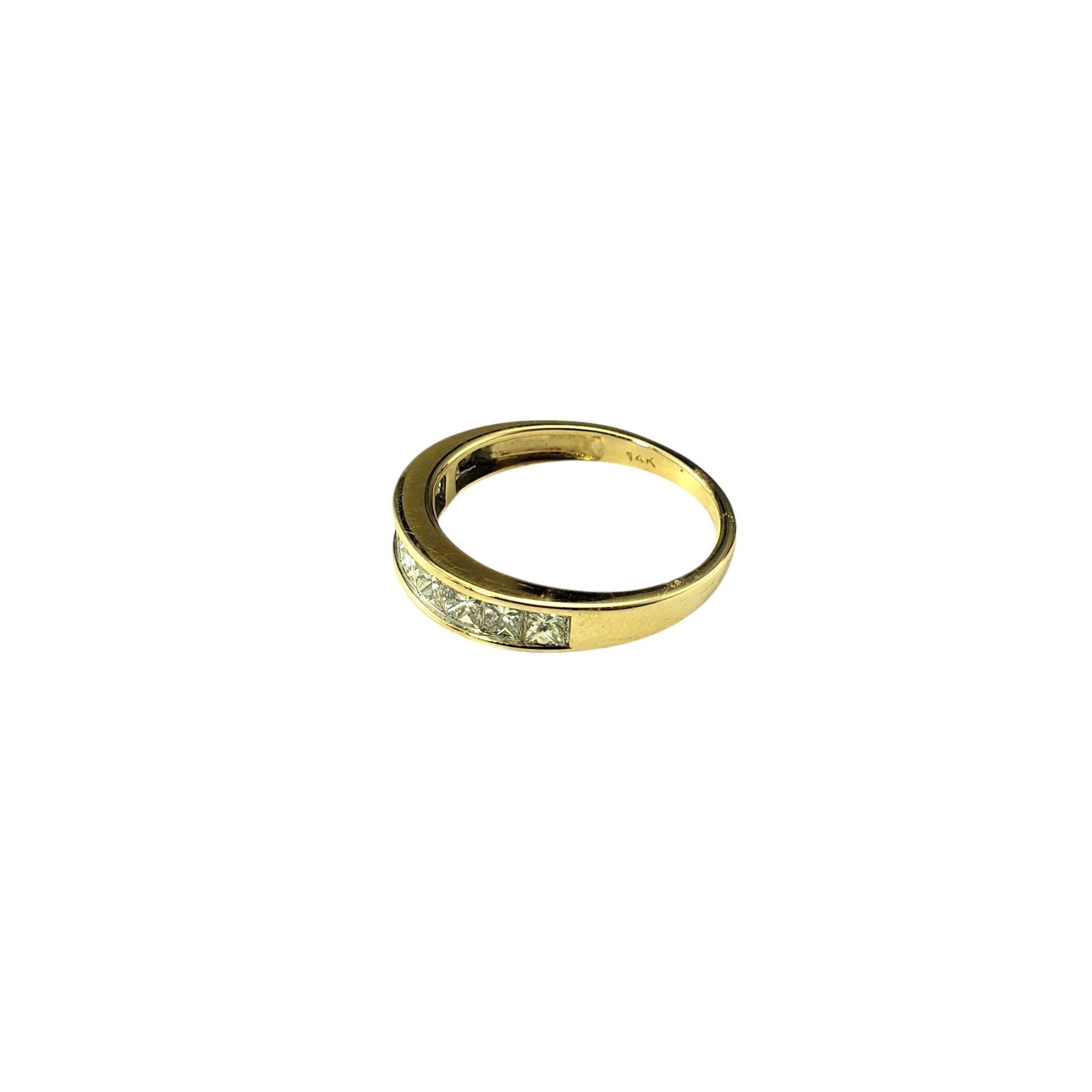 Anillo de oro amarillo de 14 quilates y diamante talla princesa talla 7 #21812 Corte princesa en venta