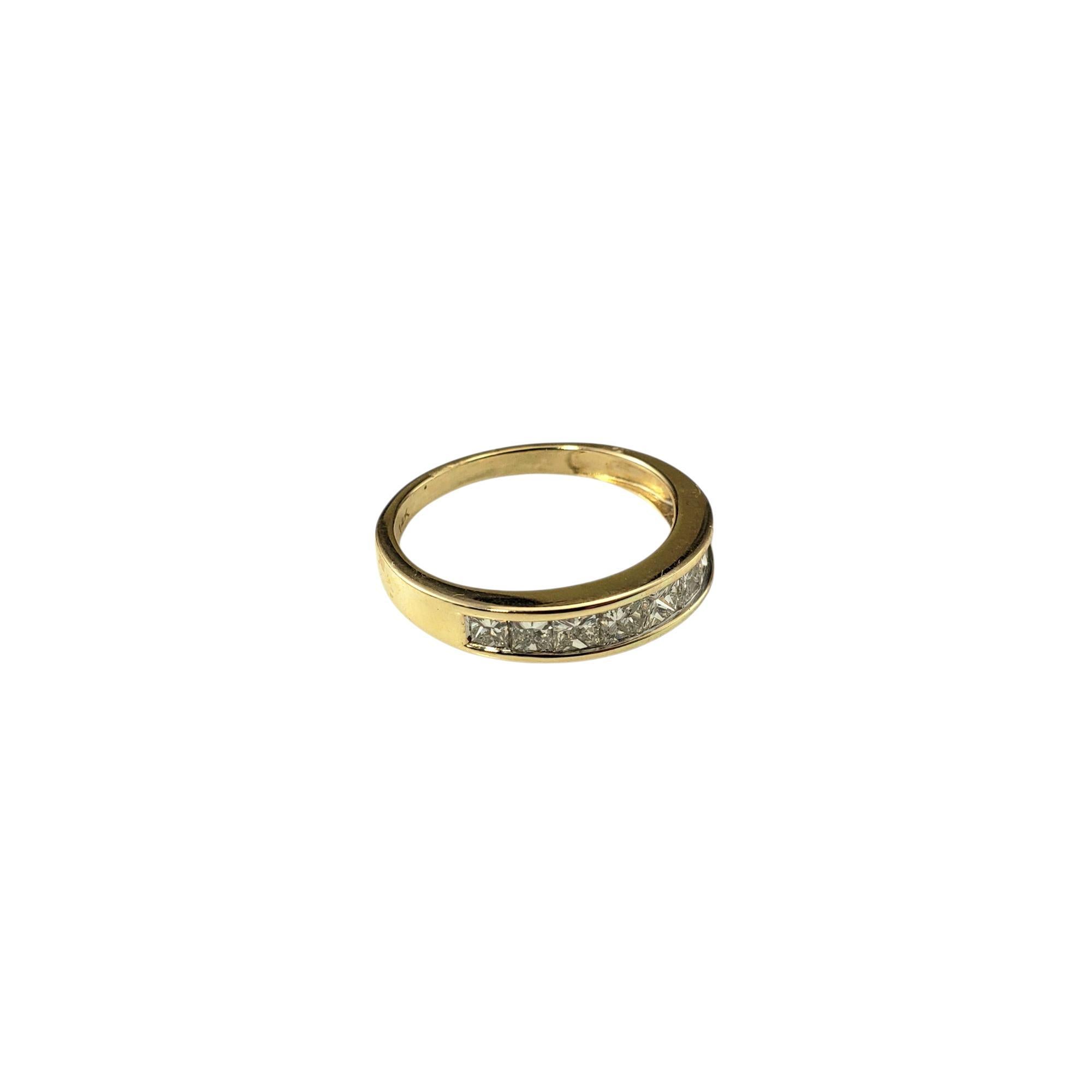 Anillo de oro amarillo de 14 quilates y diamante talla princesa talla 7 #21812 en Bueno estado para la venta en Washington Depot, CT