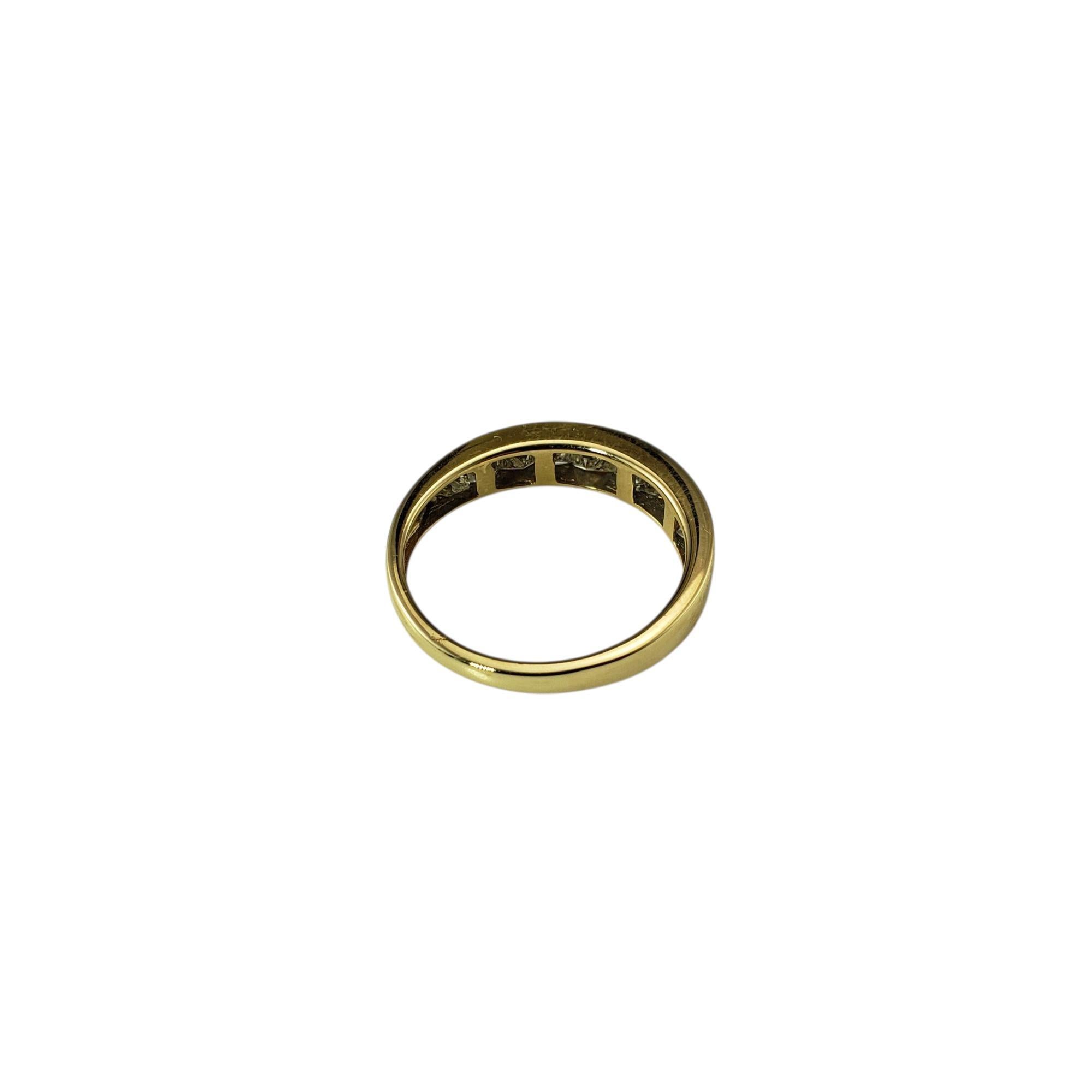 De las mujeres Anillo de oro amarillo de 14 quilates y diamante talla princesa talla 7 #21812 en venta
