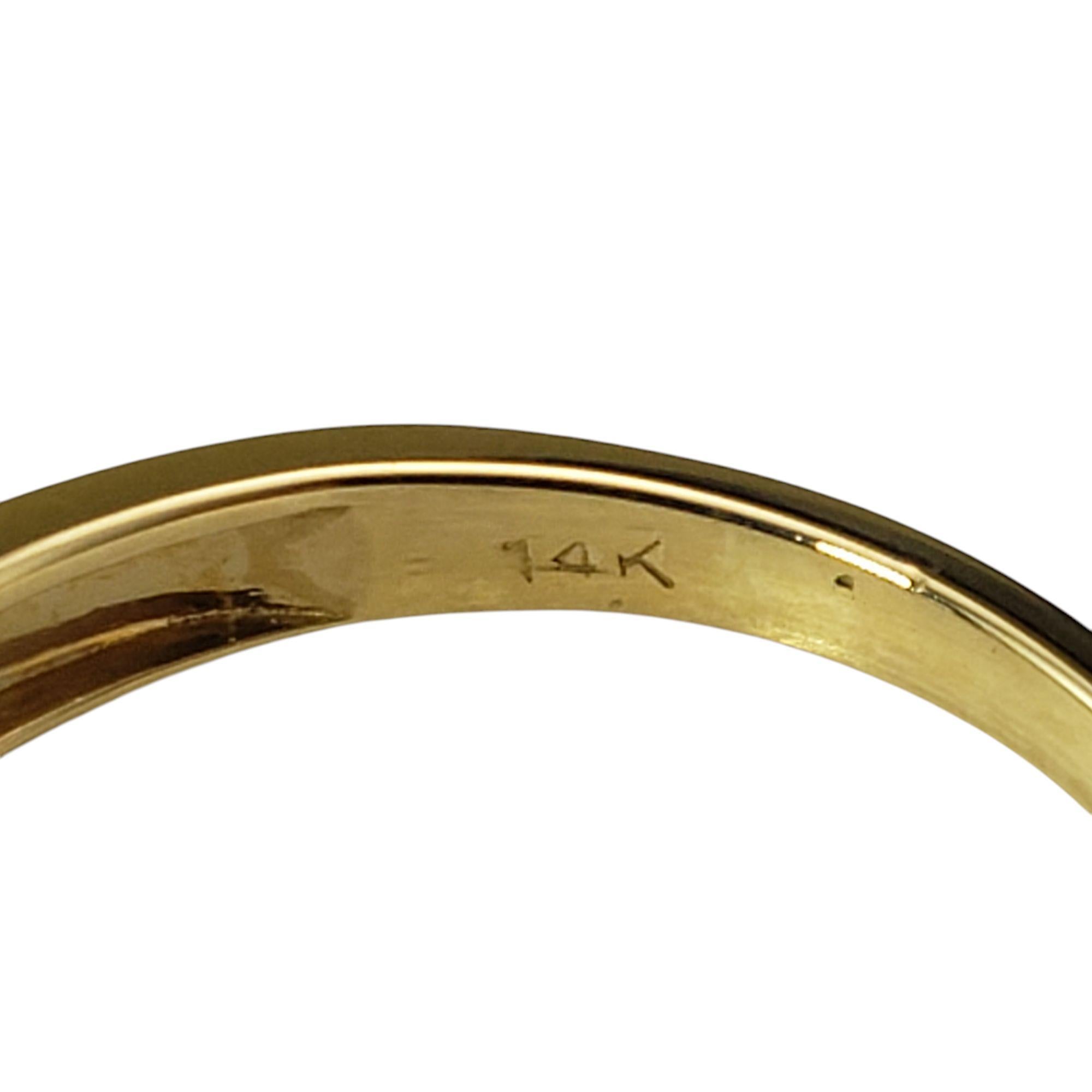 Anillo de oro amarillo de 14 quilates y diamante talla princesa talla 7 #21812 en venta 1