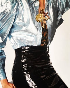 14 Karat Yellow Gold and White Diamond Gothic Cross Pendant