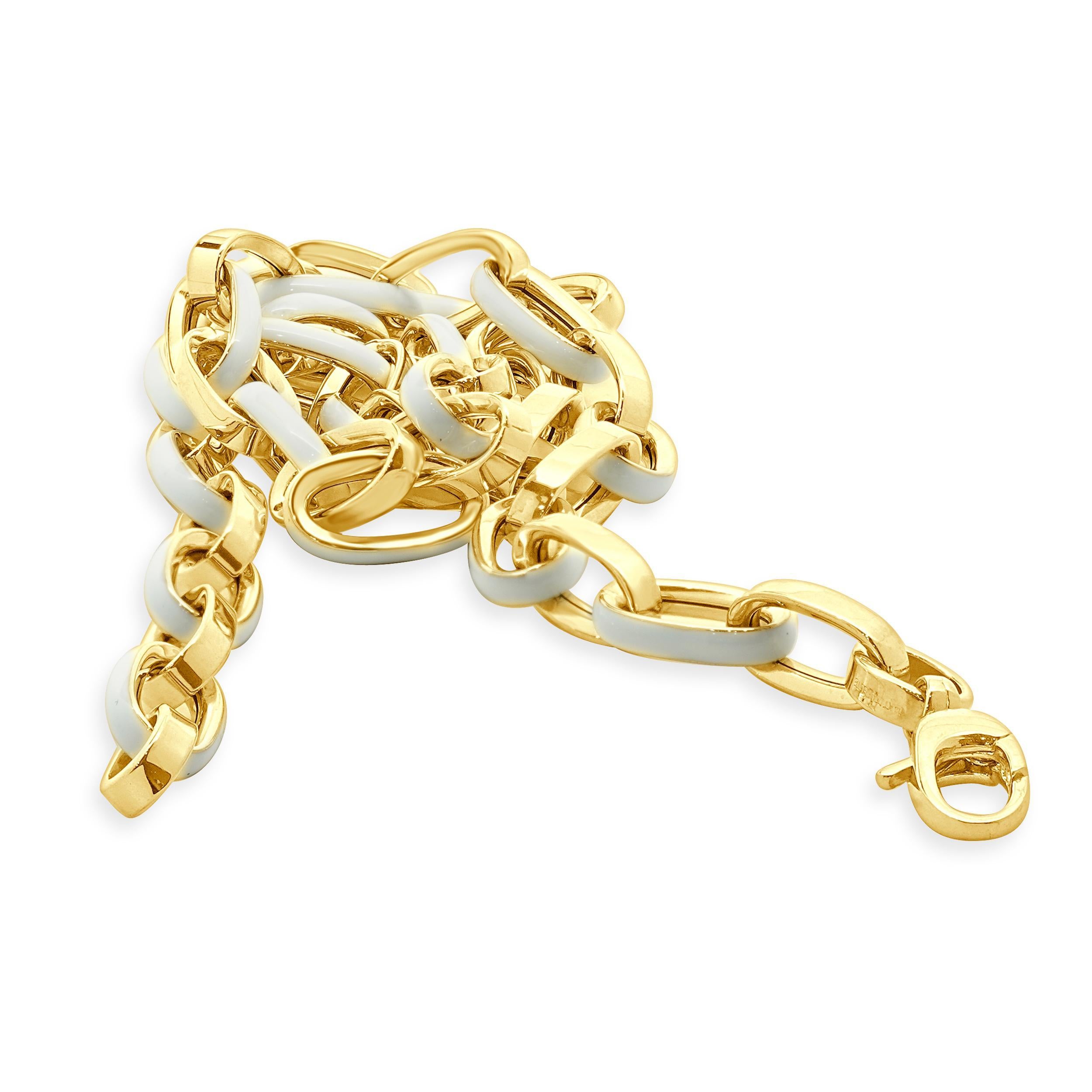 Concepteur : personnalisé
Matériau : Or jaune 14K 
Dimensions : le collier mesure 15.75 pouces de long.
Poids : 10,89 grammes