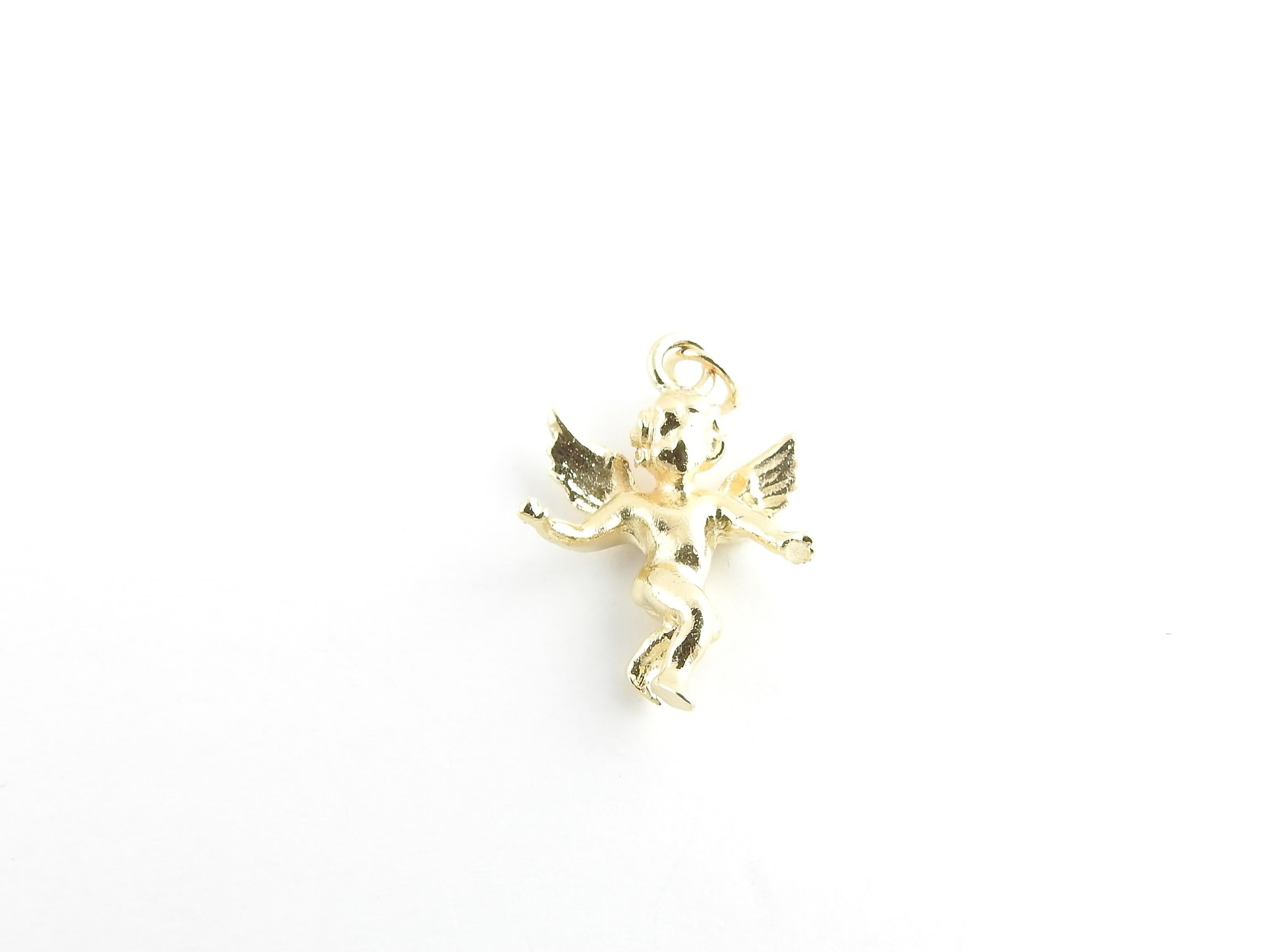 Vintage 14 Karat Yellow Gold Angel Cherub Charm

Carry your guardian angel with you!

This lovely charm features a miniature winged cherub crafted in beautifully detailed 14K yellow gold.

Size: 23 mm x 14 mm (actual charm)

Weight: 1.9 dwt. / 3.1