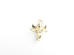14 Karat Yellow Gold Angel Cherub Charm
