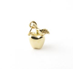 14 Karat Yellow Gold Apple Charm