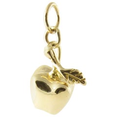 14 Karat Yellow Gold Apple Charm