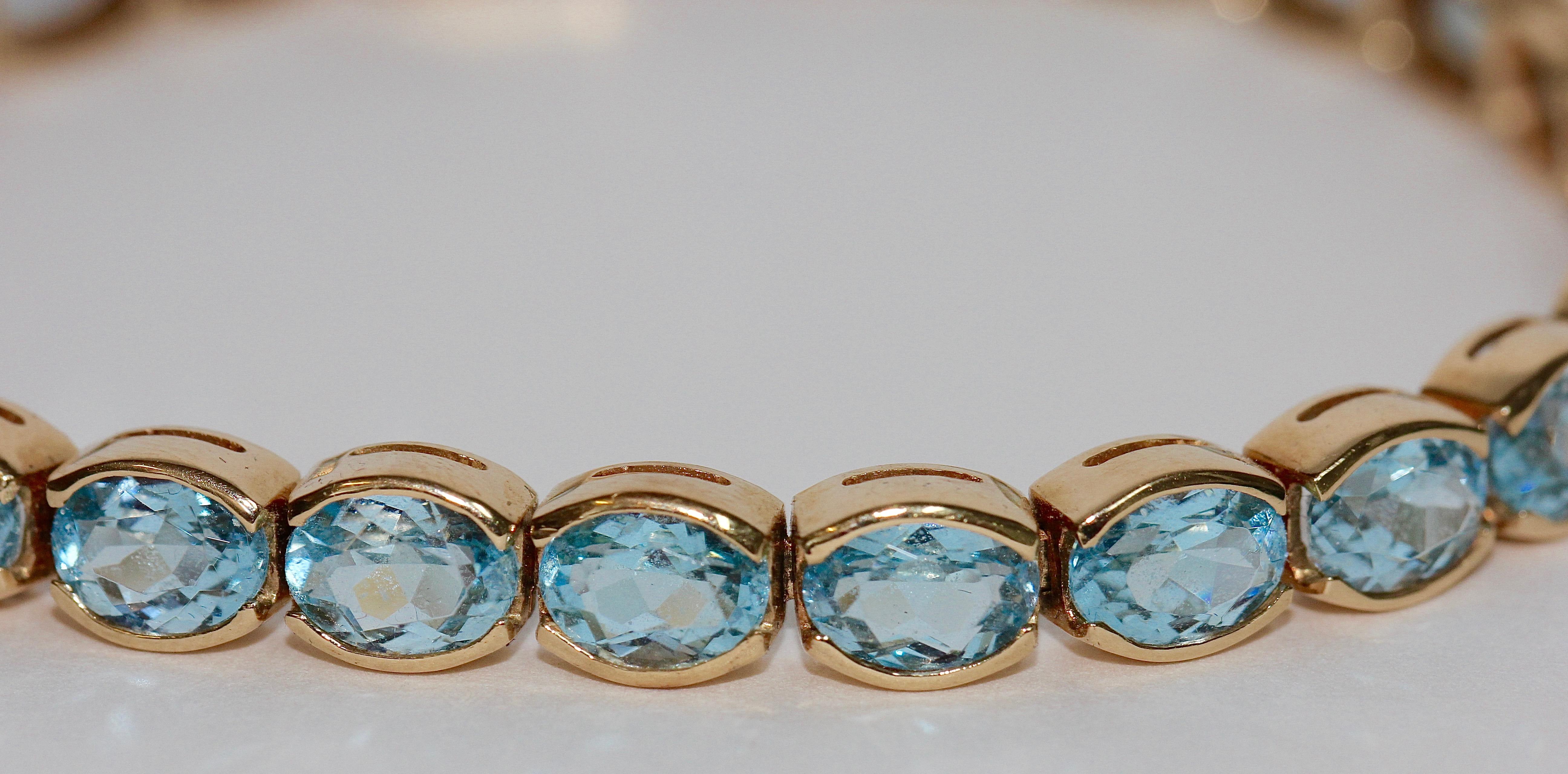 yellow gold aquamarine bracelet