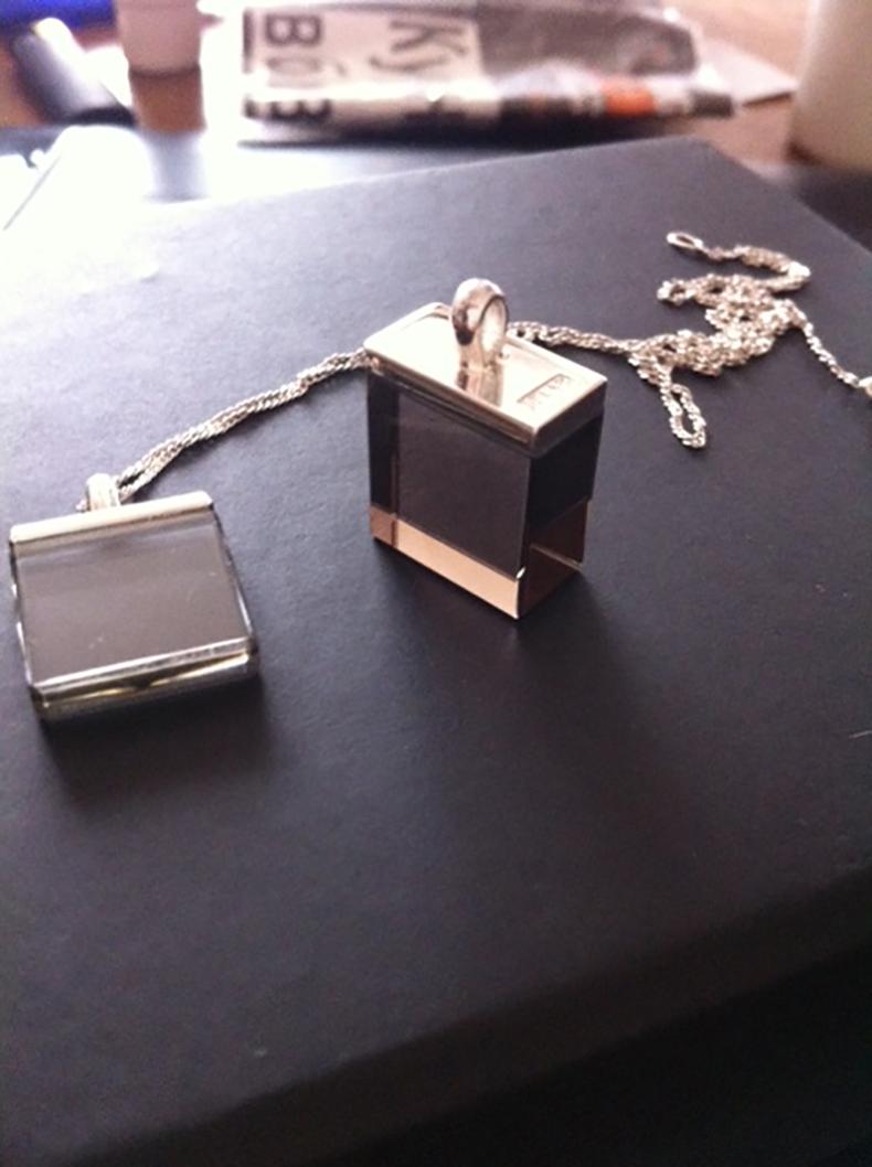 Yellow Gold Art Deco Style Necklace with Smoky Quartz Featured in Vogue In New Condition For Sale In Berlin, DE