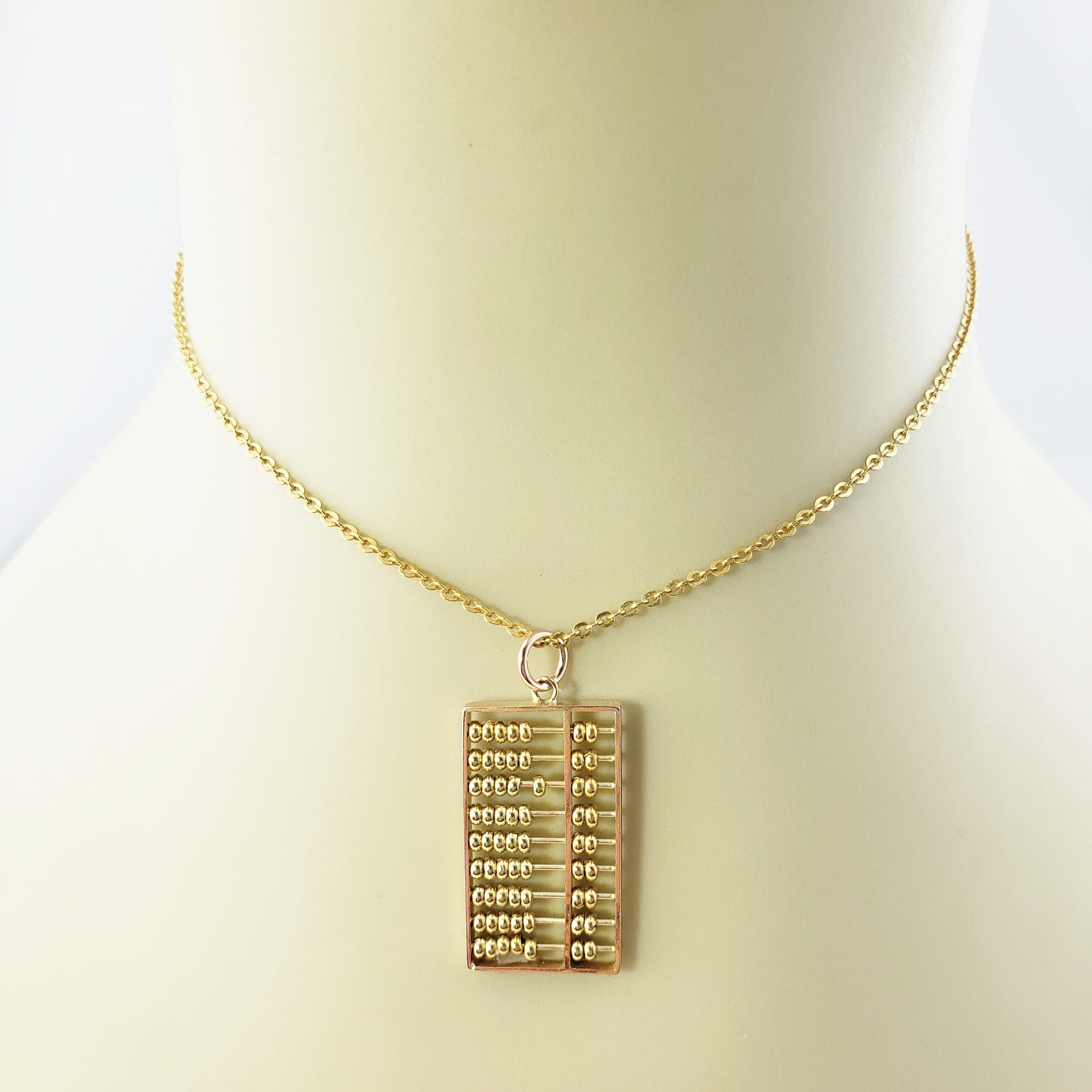14 Karat Yellow Gold Articulated Abacus Charm 2