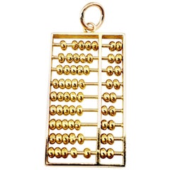 14 Karat Yellow Gold Articulated Abacus Charm