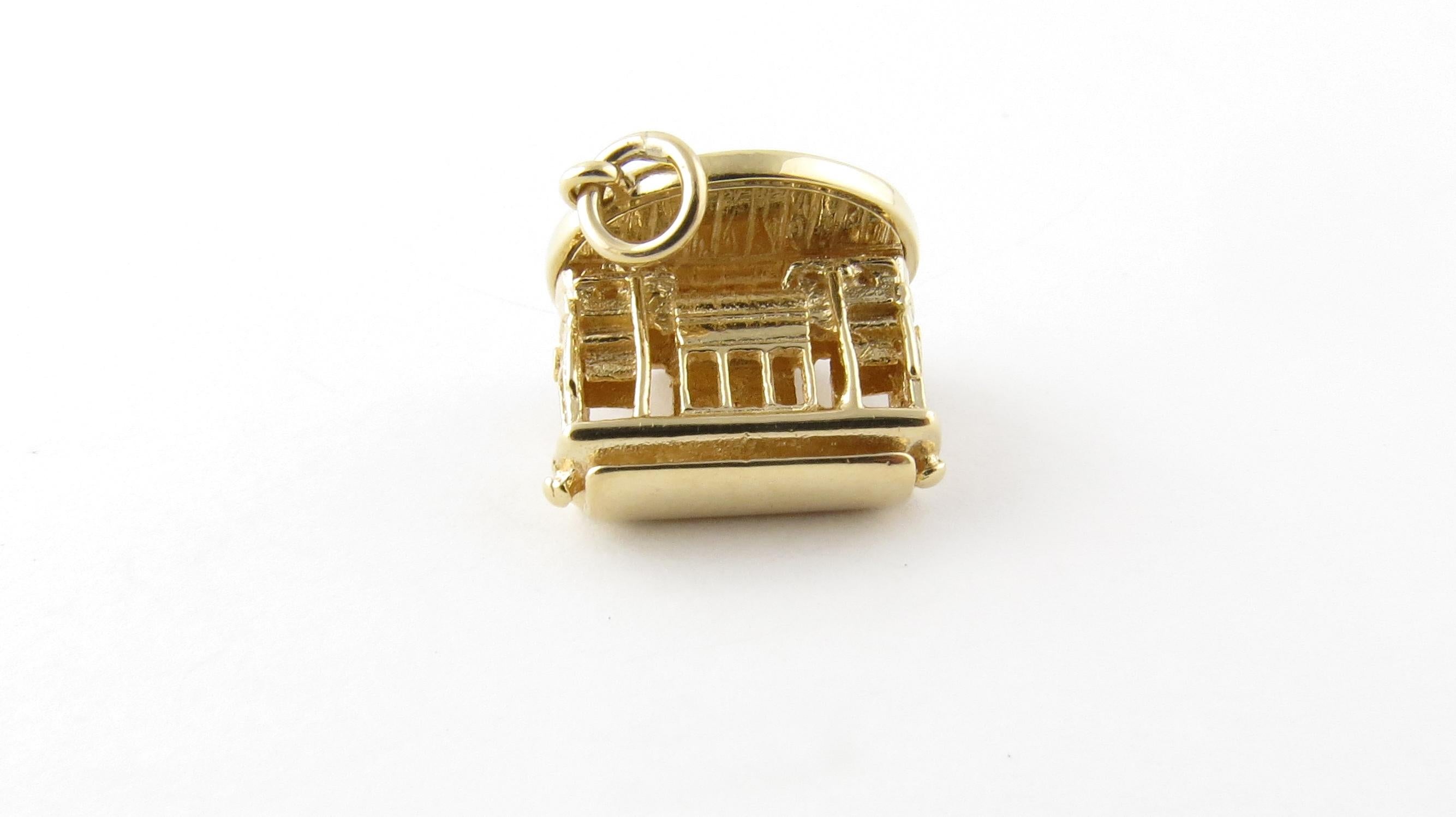 14 Karat Yellow Gold Articulated Cable Car Charm For Sale 3