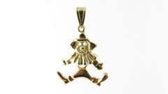14 Karat Yellow Gold Articulated Clown Charm