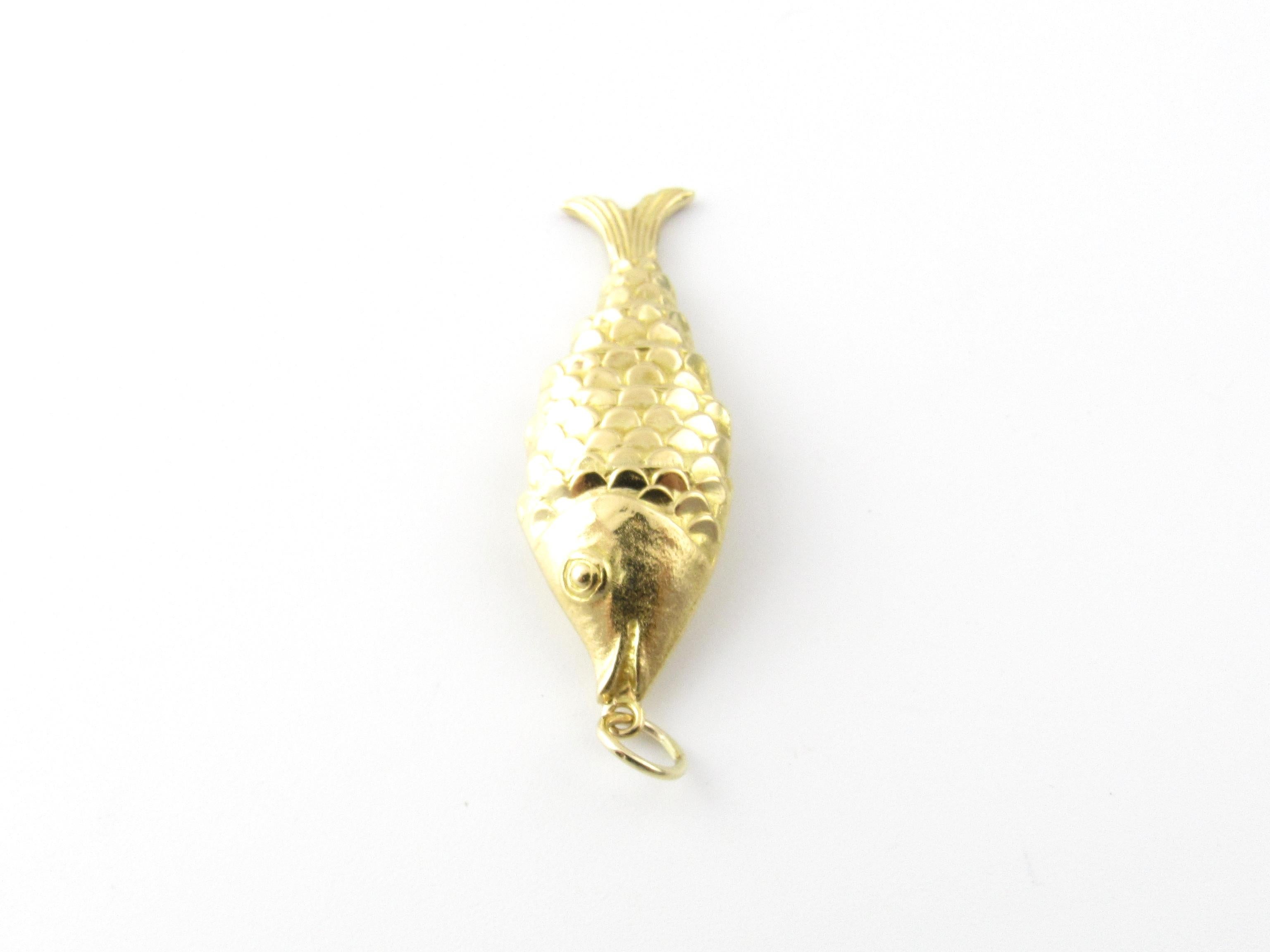 Women's 14 Karat Yellow Gold Articulated Fish Pendant