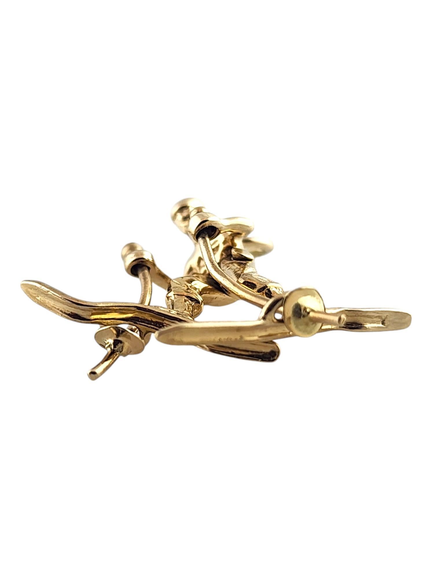 Women's 14 Karat Yellow Gold Articulated Skier Charm #19320