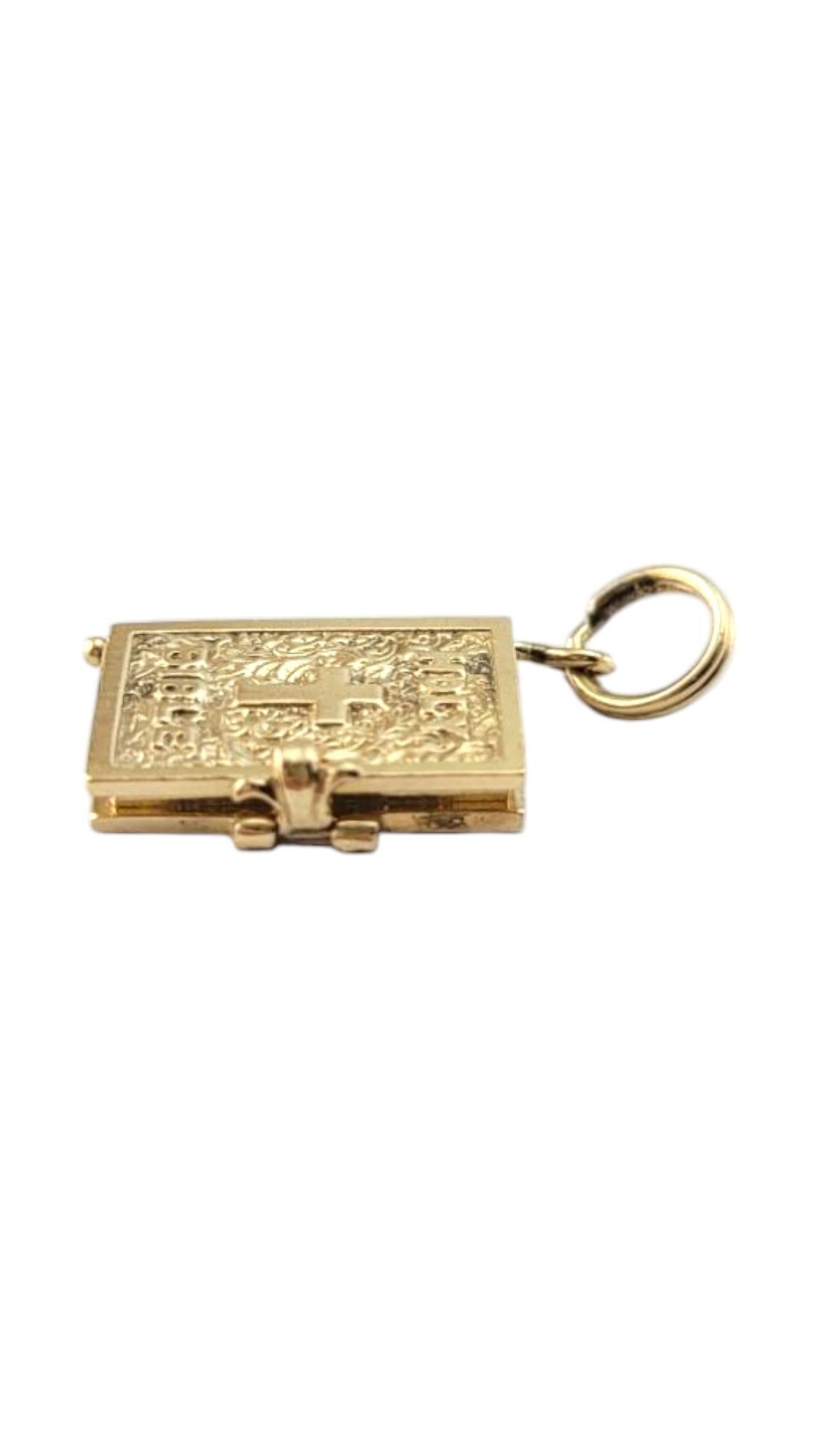 Women's 14 Karat Yellow Gold Articulating Bible Charm #21270 For Sale