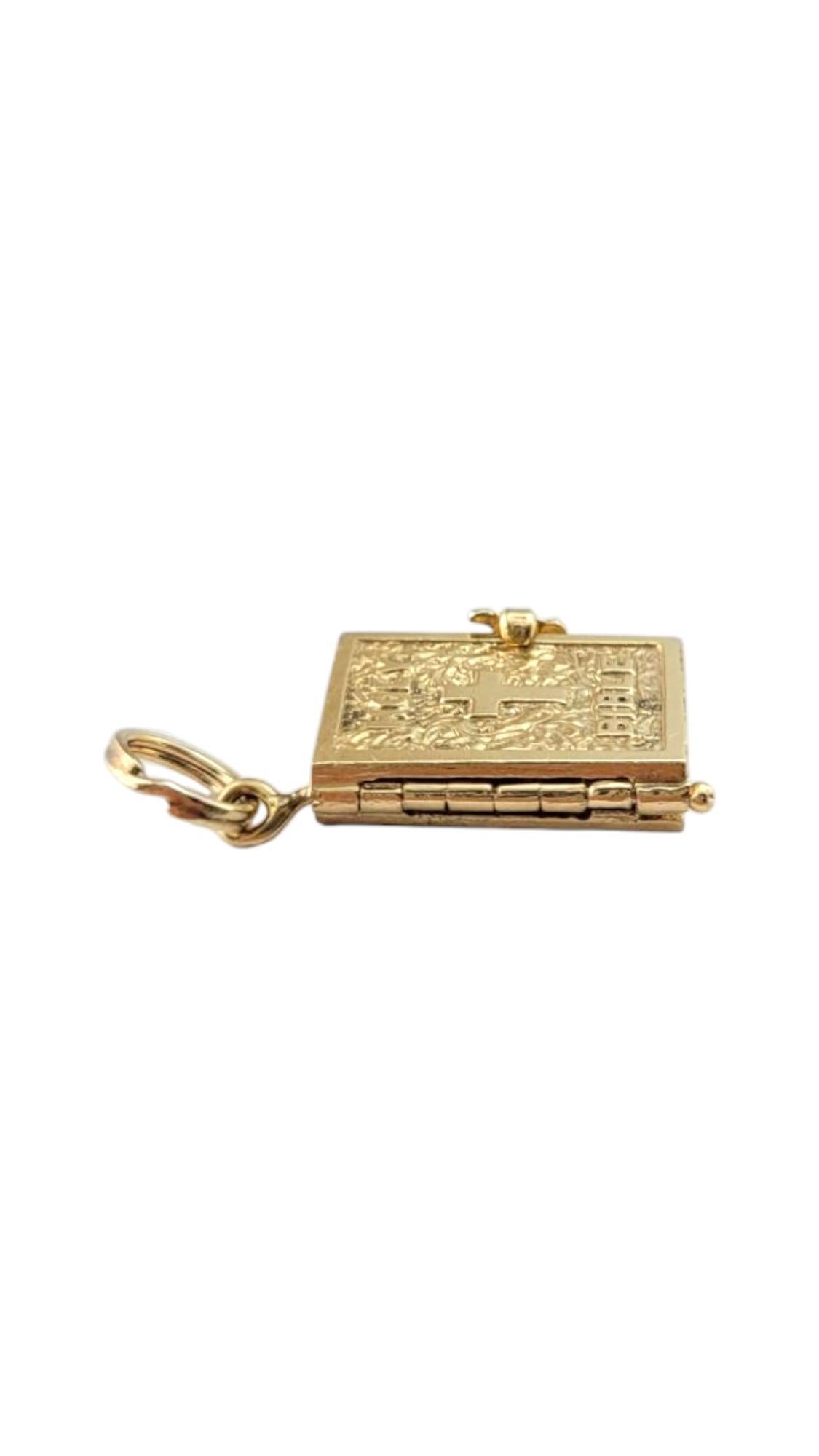 14 Karat Yellow Gold Articulating Bible Charm #21270 For Sale 2