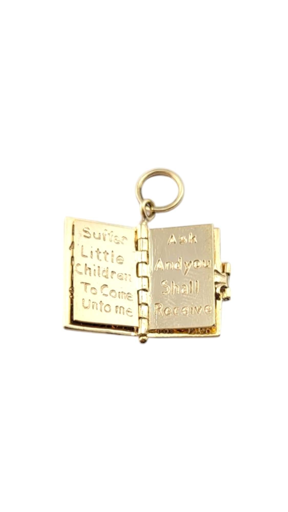 14 Karat Yellow Gold Articulating Bible Charm #21270 For Sale 4