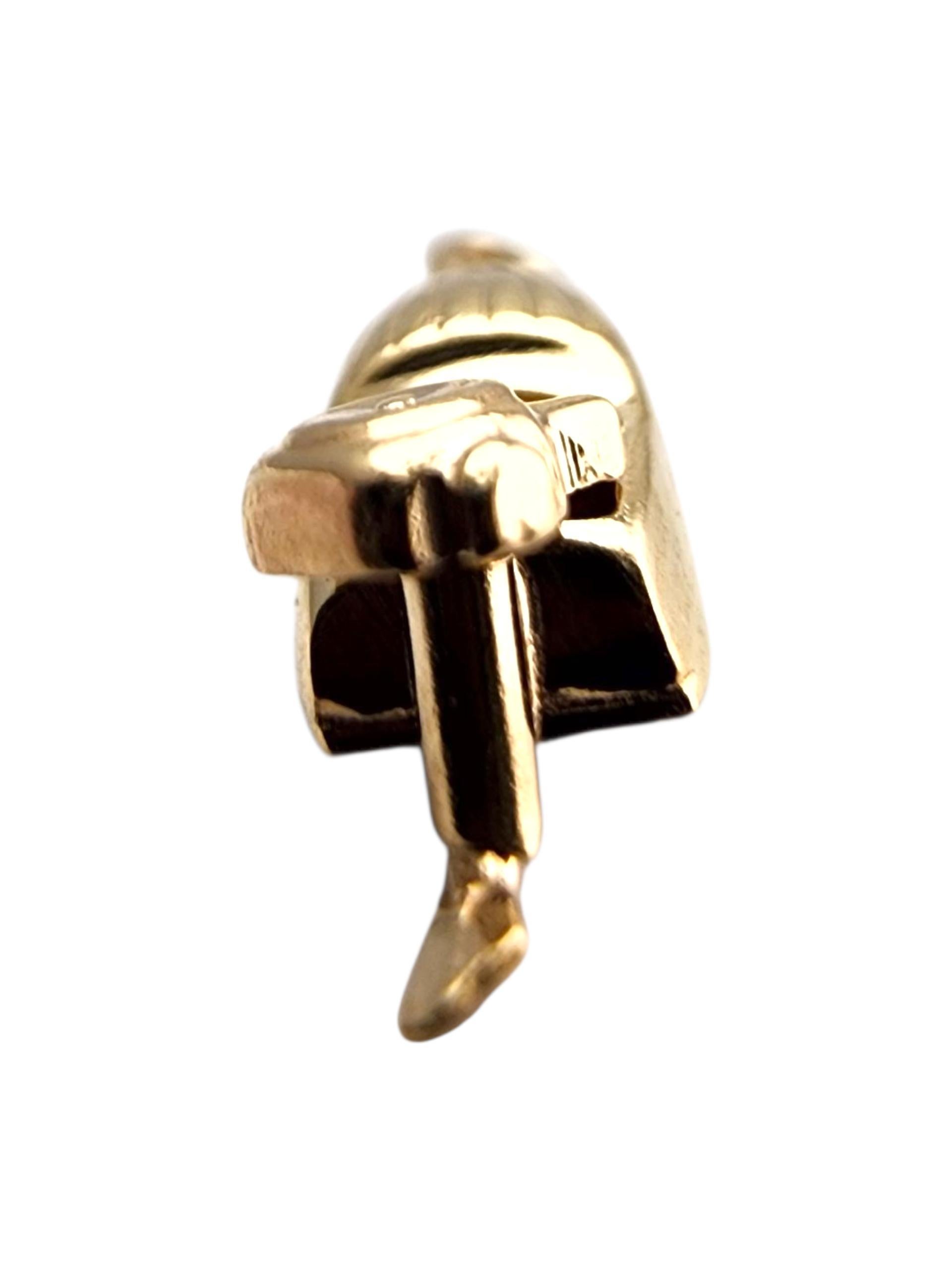 14 Karat Gelbgold artikulierende Boot Charm #23911 Damen im Angebot