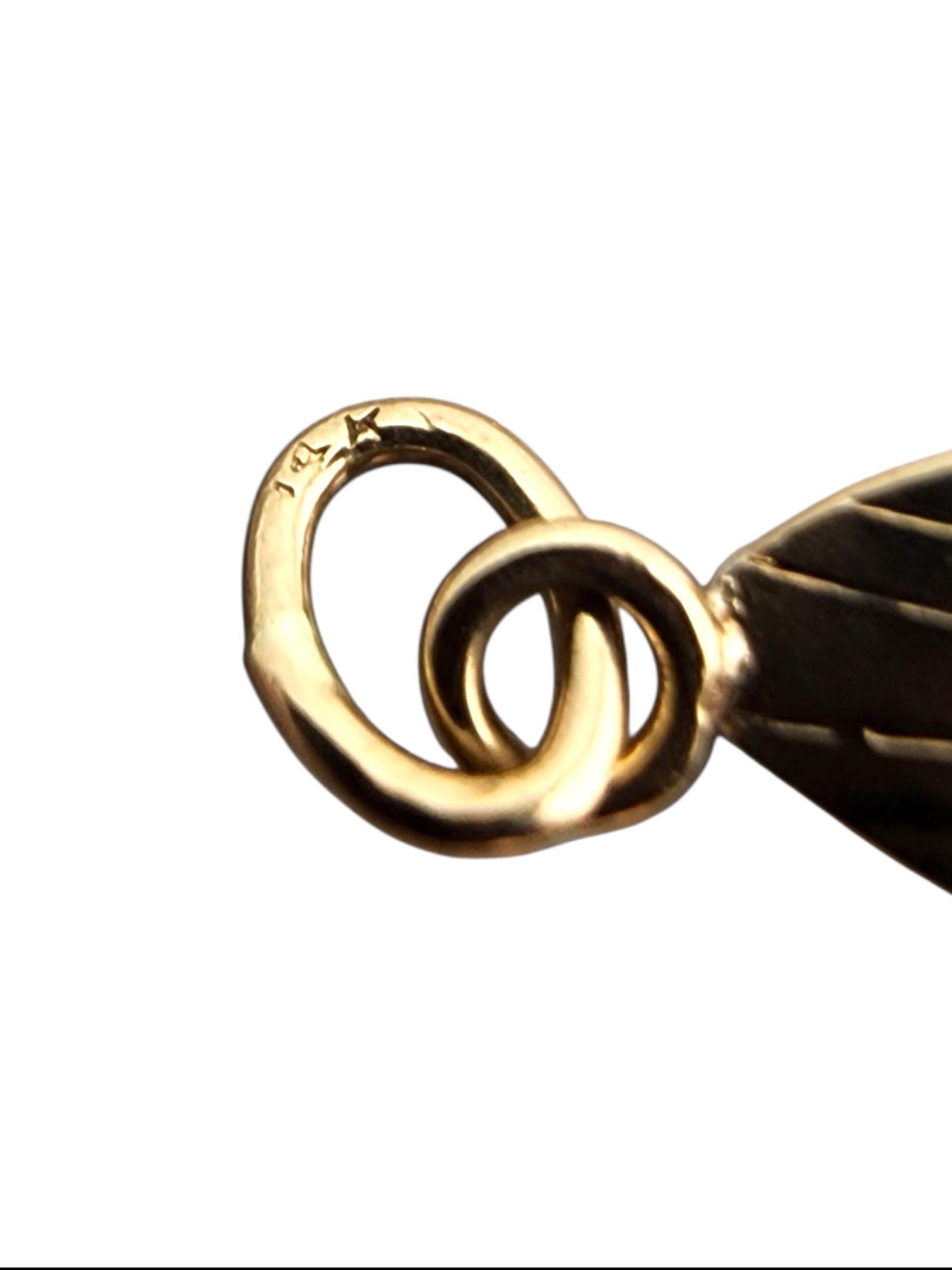 14 Karat Gelbgold artikulierende Boot Charm #23911 im Angebot 2