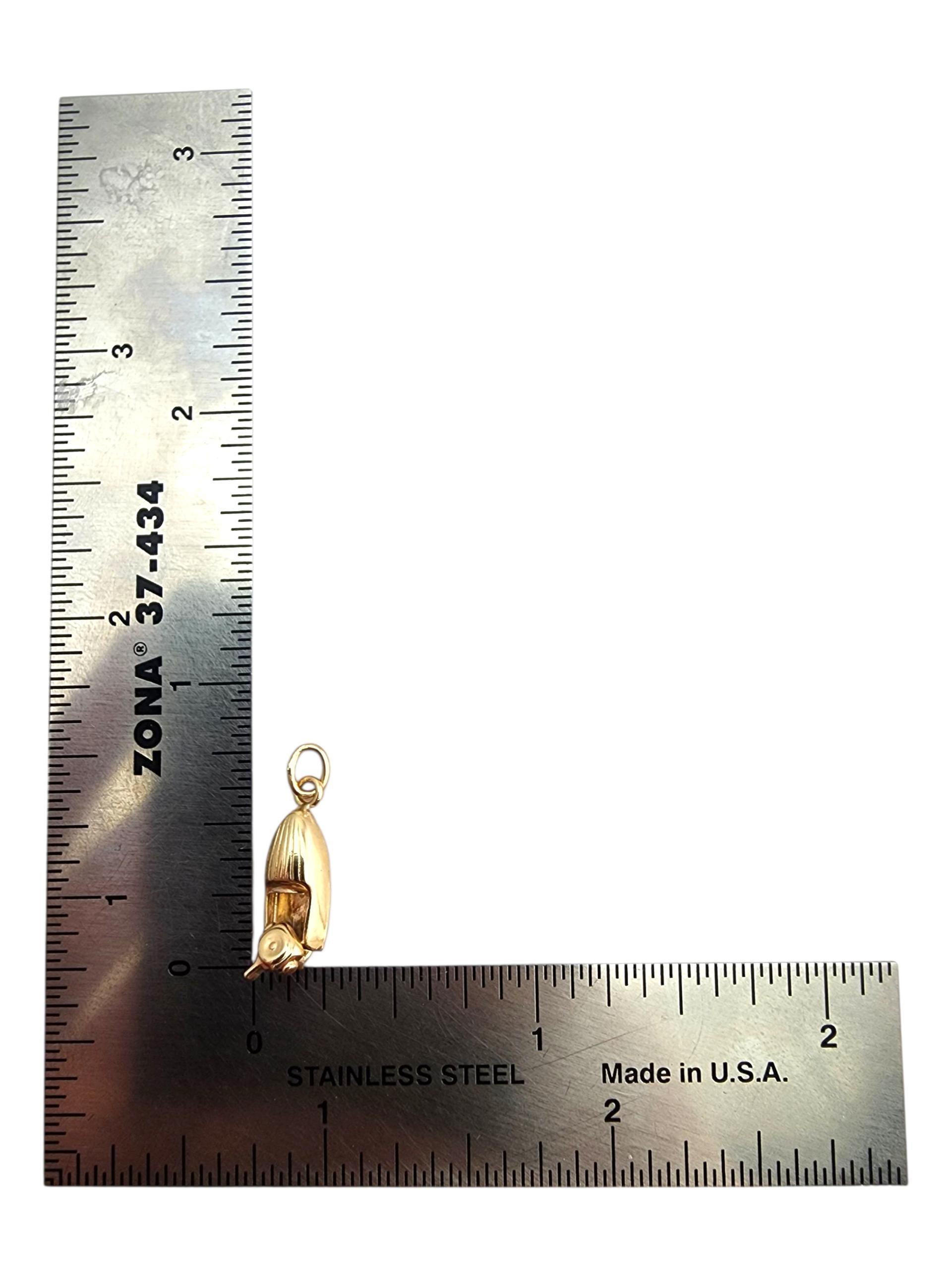 14 Karat Gelbgold artikulierende Boot Charm #23911 im Angebot 3