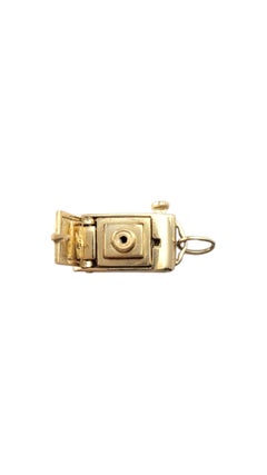 Charme d'appareil photo articulé en or jaune 14 carats #21310
