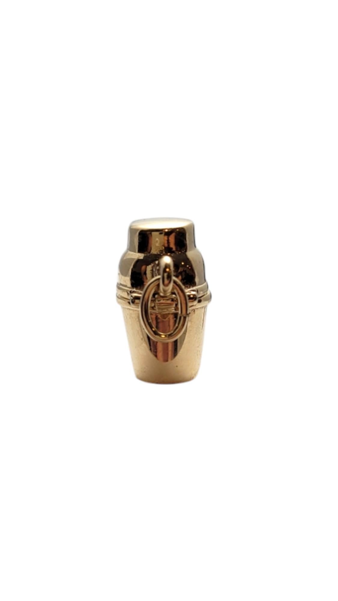 14 Karat Yellow Gold Articulating Devil In a Cocktail Shaker Charm #20734 In Good Condition In Washington Depot, CT