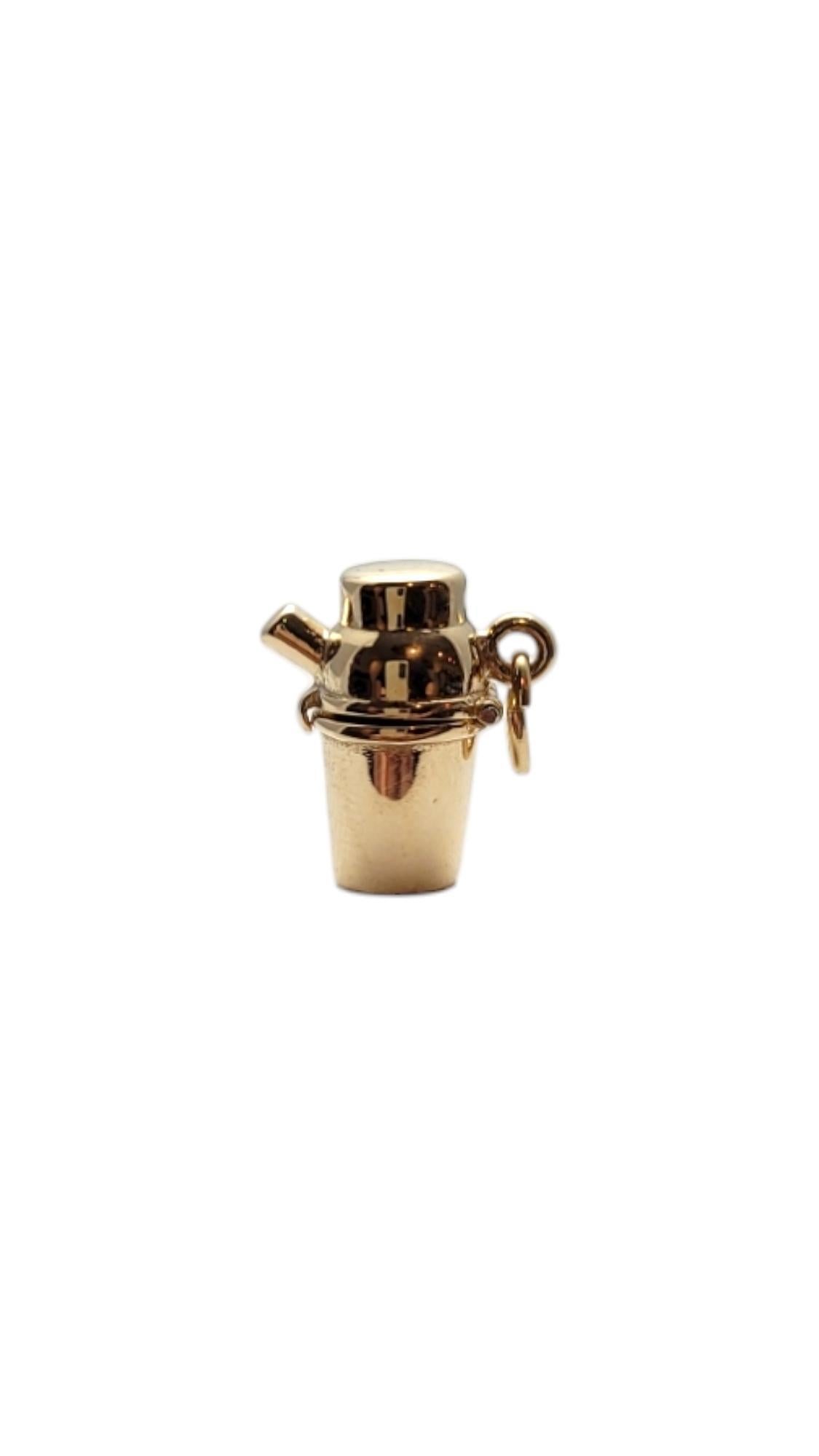 14 Karat Yellow Gold Articulating Devil In a Cocktail Shaker Charm #20734 1