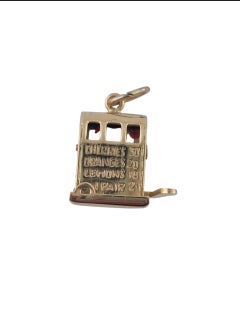 Or jaune 14 carats breloque machine à sous articulée #23583