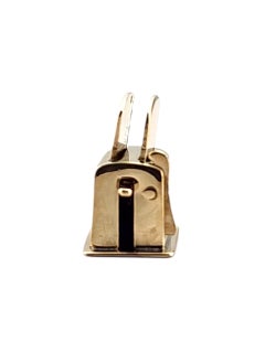 Charm tostapane articolato in oro giallo 14 carati #23038