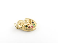 14 Karat Yellow Gold Artist's Palette Charm
