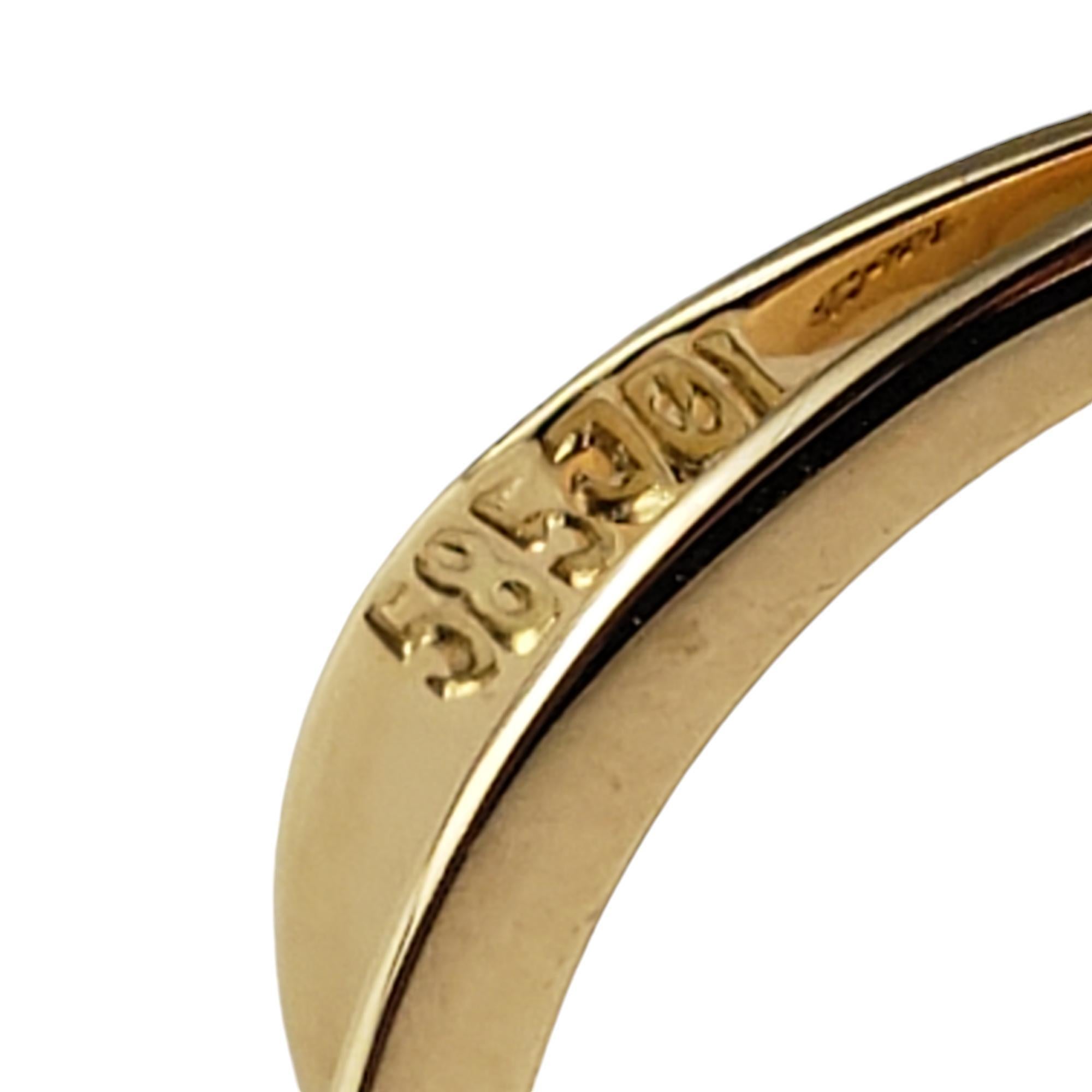 Bague à double anneau en or jaune 14 carats et quartz aventurine taille 7 n°19043 en vente 2