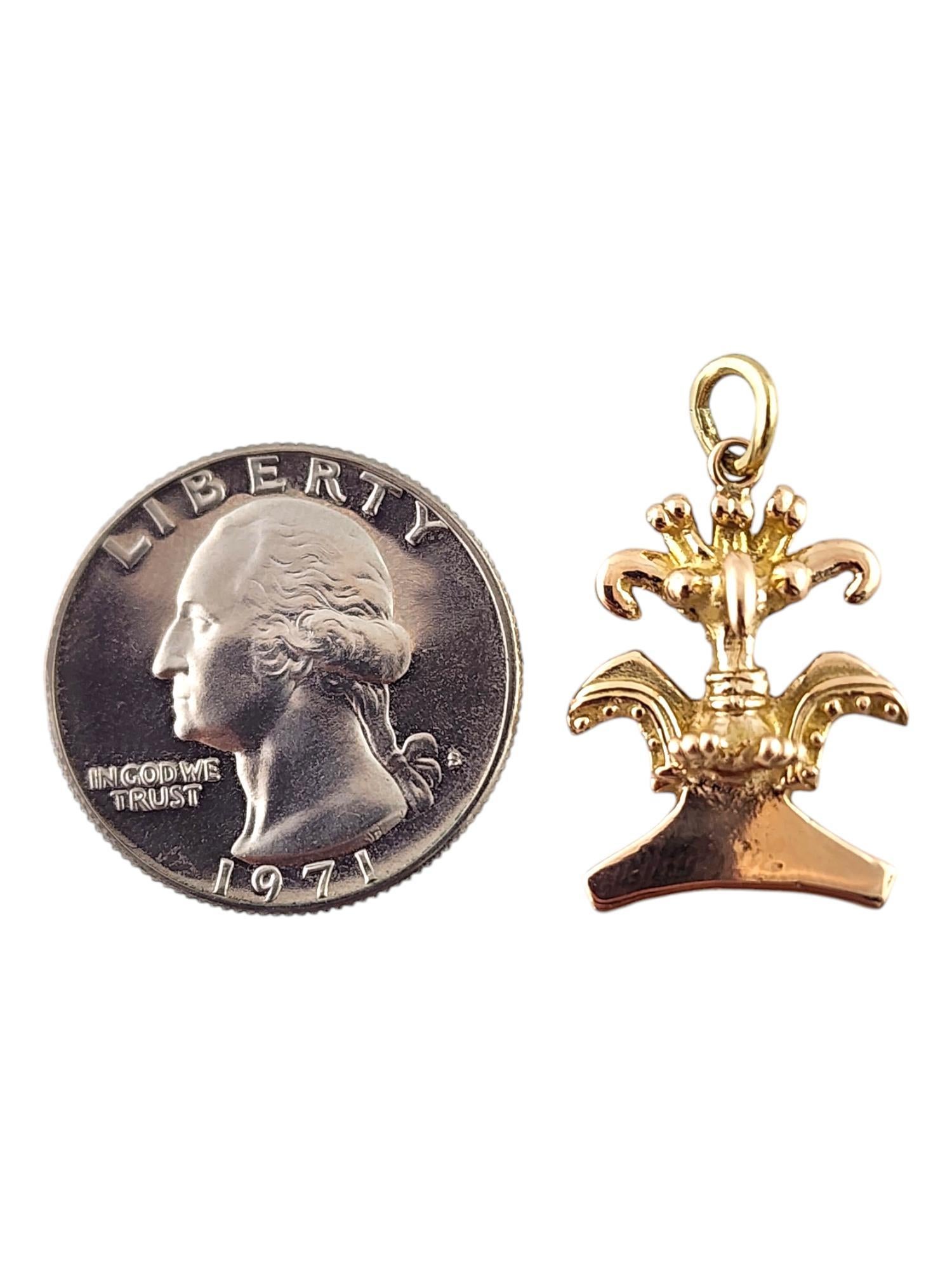 Breloque oiseau aztèque en or jaune 14 carats n° 18777 en vente 2