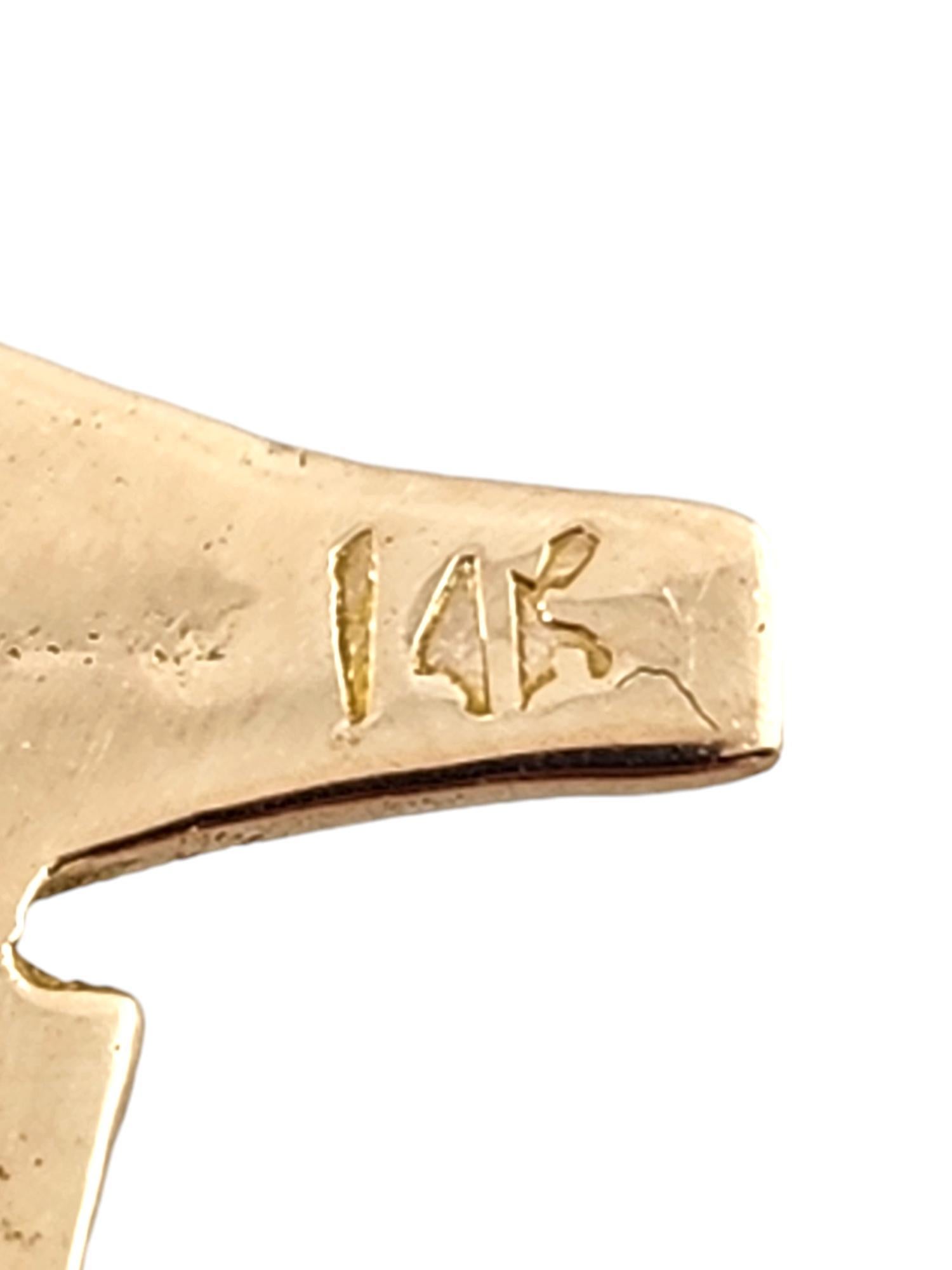 Breloque oiseau aztèque en or jaune 14 carats n° 18777 en vente 3