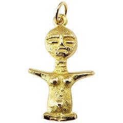 Vintage 14 Karat Yellow Gold Aztec Fertility God Charm