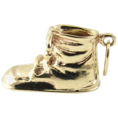 14 Karat Yellow Gold Baby Shoe Charm