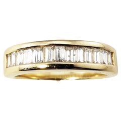 14 Karat Yellow Gold Baguette Diamond Wedding Band Ring