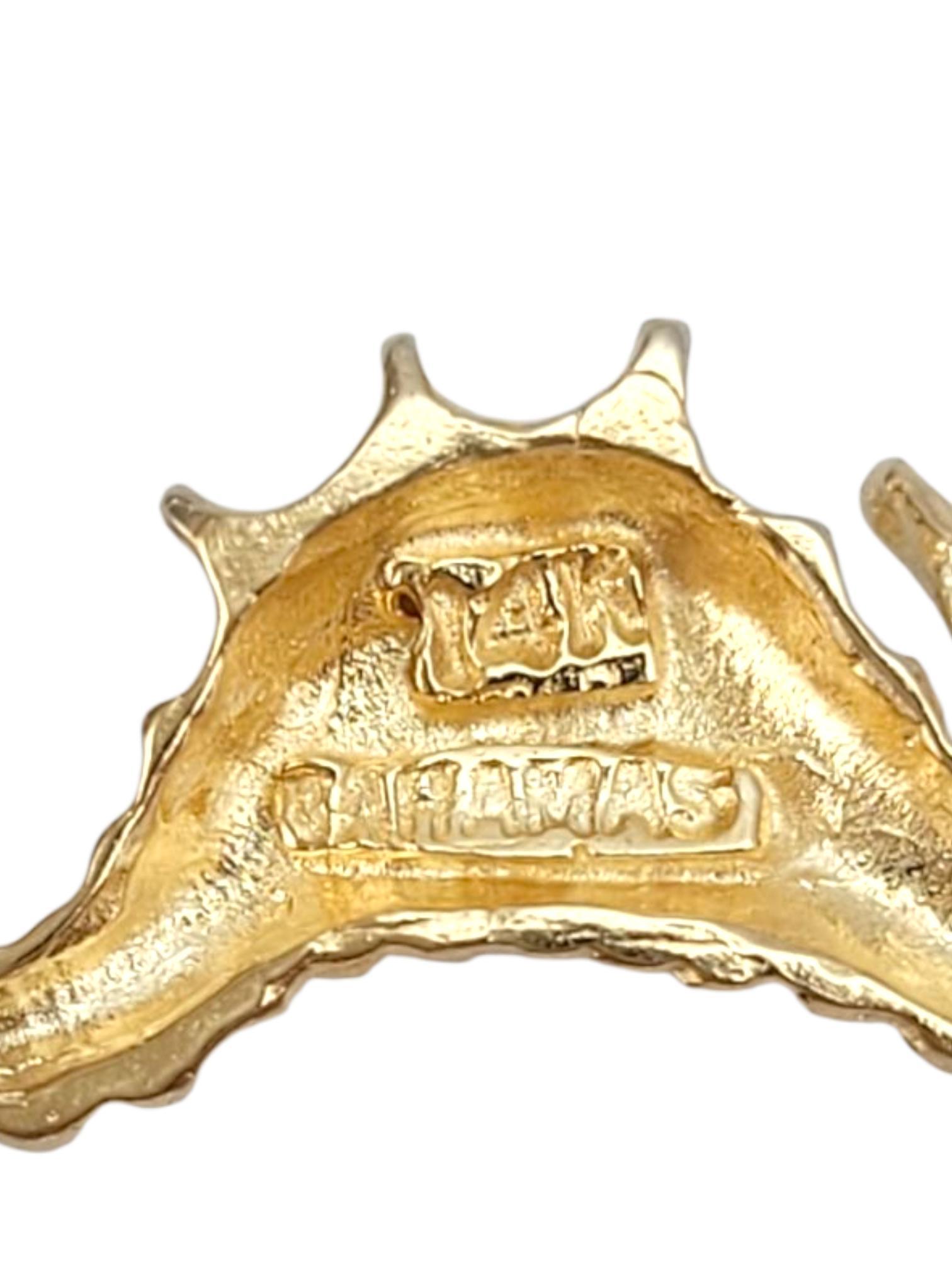 14 Karat Yellow Gold Bahamas Sea Horse Charm #21659 im Angebot 1